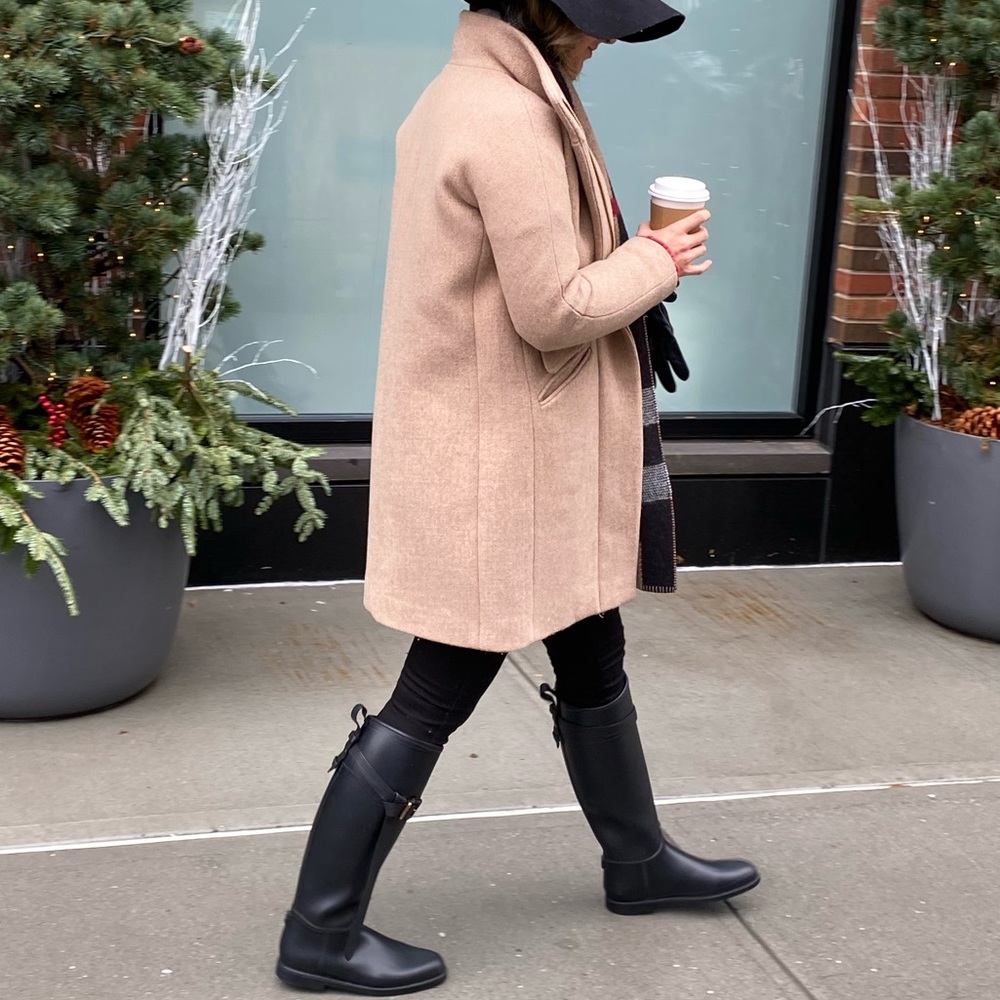 SOLD- J Crew Cocoon Italian stadium cloth wool coat - Picture 7 of 11
